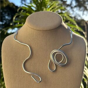 Sculptural Statement Choker Necklace